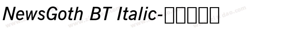 NewsGoth BT Italic字体转换